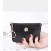 Credit Card Holder Keychain Wallet Leather Zipper Card Case for