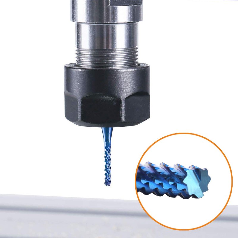 40Pcs End Mill Bits Set 1/8" Shank, Mcwdoit CNC Router