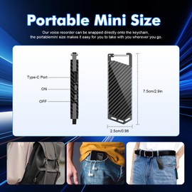 Digital Voice Recorder, Type C Recording Device with 750 Hrs Recording Capacity,Digital Audio Recorder Perfect Capture Every Word for Lecture Interview Meeting Class etc