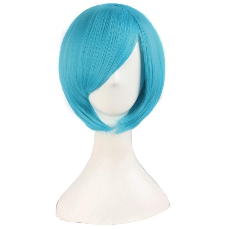 MapofBeauty 48" Straight Cosplay Wig + 2 Clip On Ponytails
