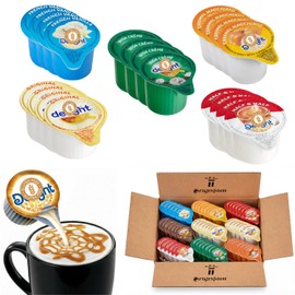 Coffee Creamer Singles, Non-Dairy Creamer, Multi Flavored Bulk 32 Count Assorted Flavor GIft Set, Great for Home Use, Offices and Coffee Stations, Includes French Vanilla, Caramel 32 Count