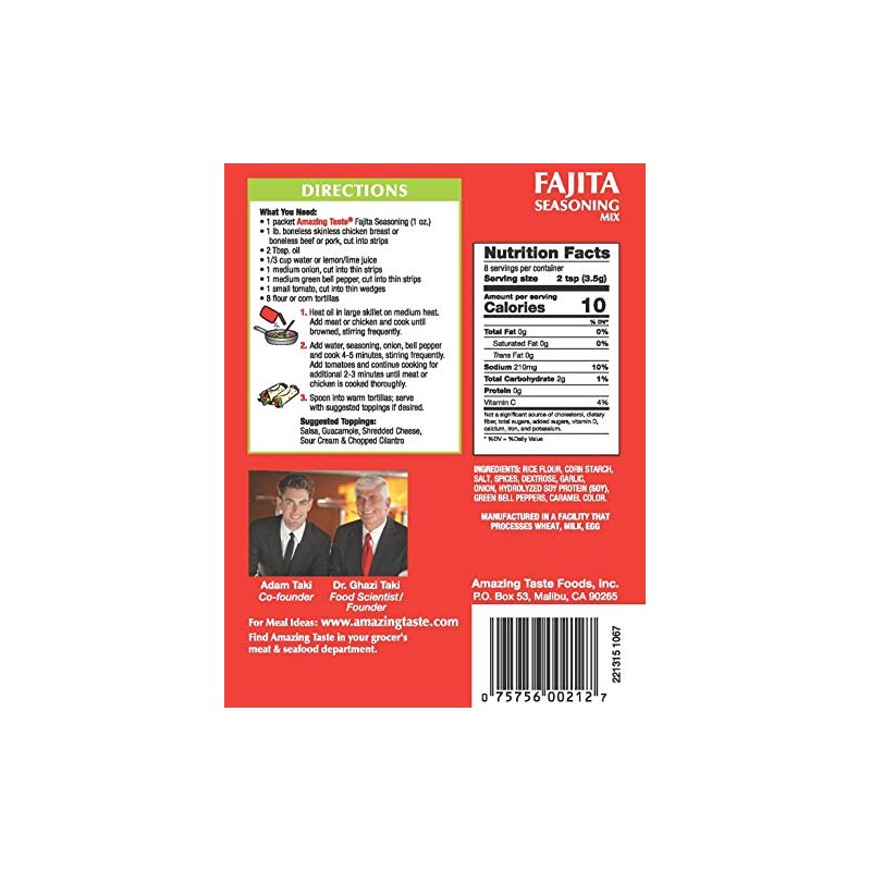 Amazing Taste Fajita Seasoning Bundle (10 Packets- 1 oz ea.)