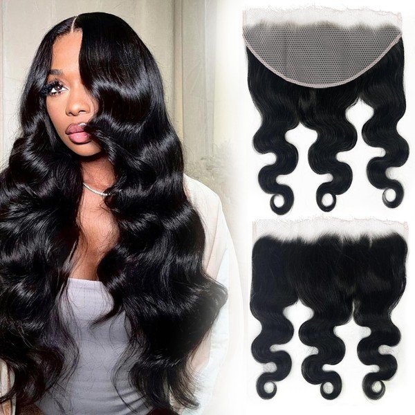 Filelf 13x4 Closure Human Hair,Silky Skinlike Real Hd Lace Free