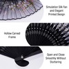 Leikedun 4 Pack Silk Fabric Hand Fans, Chinese Fan, Hollow