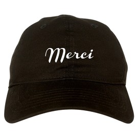 Merci Thank You French Dad Hat Baseball Cap Black