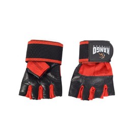 FITNESS WEIGHT LIFTING PADDED GLOVES TRAINING BODY BUILDING GYM LONG WRIST STRAP LARGE