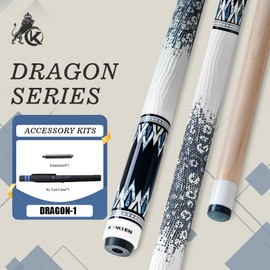 KONLLEN Pool Cue Stick Pro Taper Canadian Maple Billiard Pool Sticks for Adults with Low Deflection Shaft (10.5mm/11.5mm/12.5mm Tip) Professional Billiard Cue Set with Extension and Cue Case