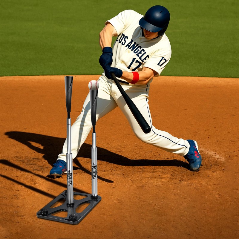 PLAYAPUT 5 Position Batting Tee,Hitting Tee Height Adjustable 24-46 Inch
