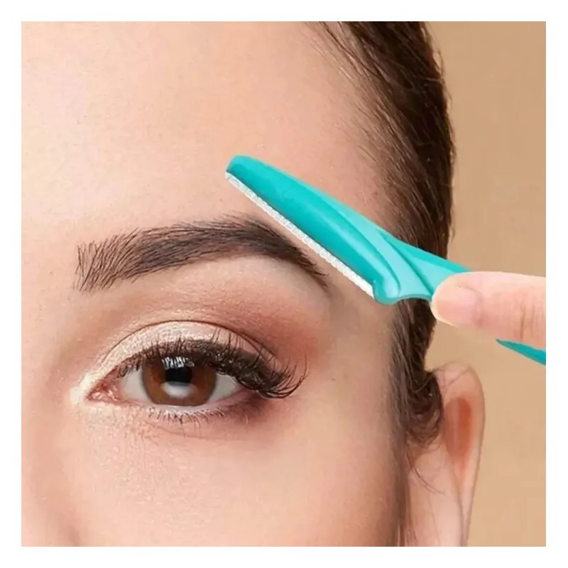 Perfilador De Cejas 24 Paquetes De 3 Piezas,navaja Deceja Azul