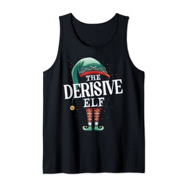 Derisive Elf Christmas Group Xmas Pajama Party Tank Top