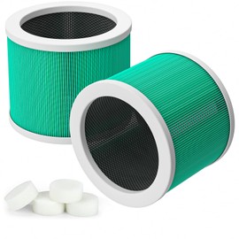 2 Pack HY1800 Replacement Filter, Compatible with MORENTO/AYAFATO/IOIOW Air Purifier, H13 True HEPA Filter with Extra 4-Pieces aroma pad