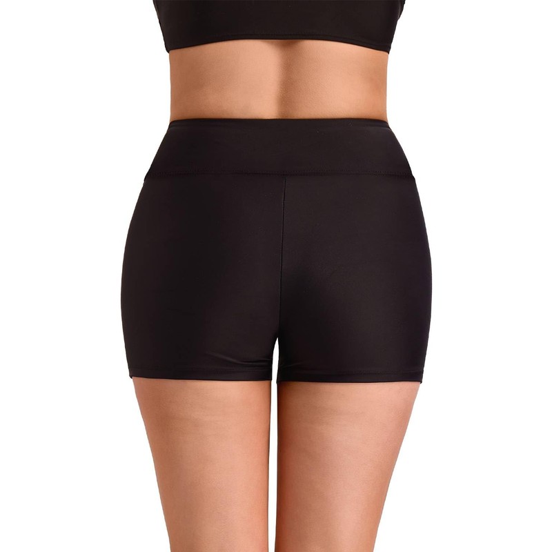 SINGNIER - Pantalones cortos de baño para mujer, de cintura