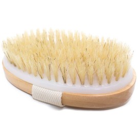 Ana Wiz™ Wooden Body Brush with Medium Natural Boar Bristles, Lotus Wood Handle