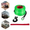 3/8" x 100' Synthetic Winch Rope with Stainless Steel Hook,