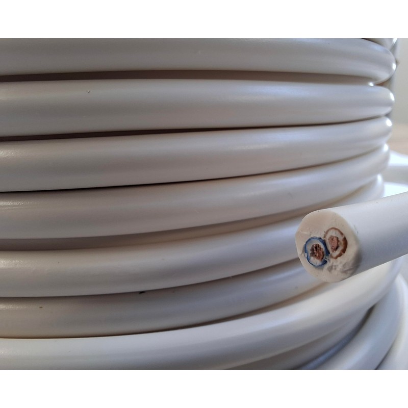 Ali's DIY 2 Core Round White Flex Flexible Cable 0.75