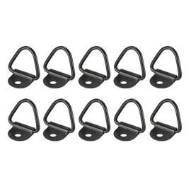 X AUTOHAUX Tie Down Anchor 1/4" Diameter V Shape Ring for Cars Black 10pcs
