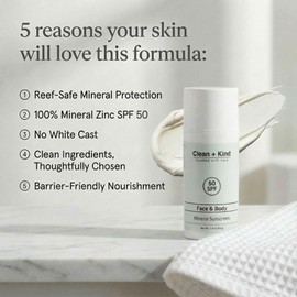 Tallow Sunscreen SPF 50 with Non-Nano Zinc Oxide – Natural Mineral, Reef-Safe & Non-Toxic Sunblock for Face & Body – Non-Greasy, Moisturizing Protection for Sensitive Skin (3.4 oz)