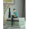 HAUCOZE Modern Home Decor Sculpture Reading Man Figurine Statue Table