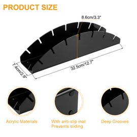 sourcing map 1pcs Hat Stand for Baseball Caps, Acrylic Hat Organizer for Baseball Caps Display Stand, No Install Hat Storage for Closet, Shelf, Tabletop(Black)