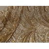 wowfabric4less123 Gold 4way stretch sequins Embroidery Mesh Lace fabric 50”