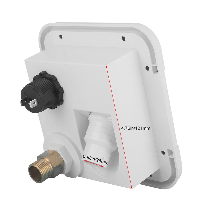 RV Water Inlet SquareShape with Cigar Lighter Pressure Filling Port