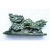 China Green Jade Dragon Carving decoration collection lucky home office