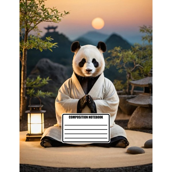 Samurai Panda Meditating in a Zen Garden: A Tranquil 100-Page