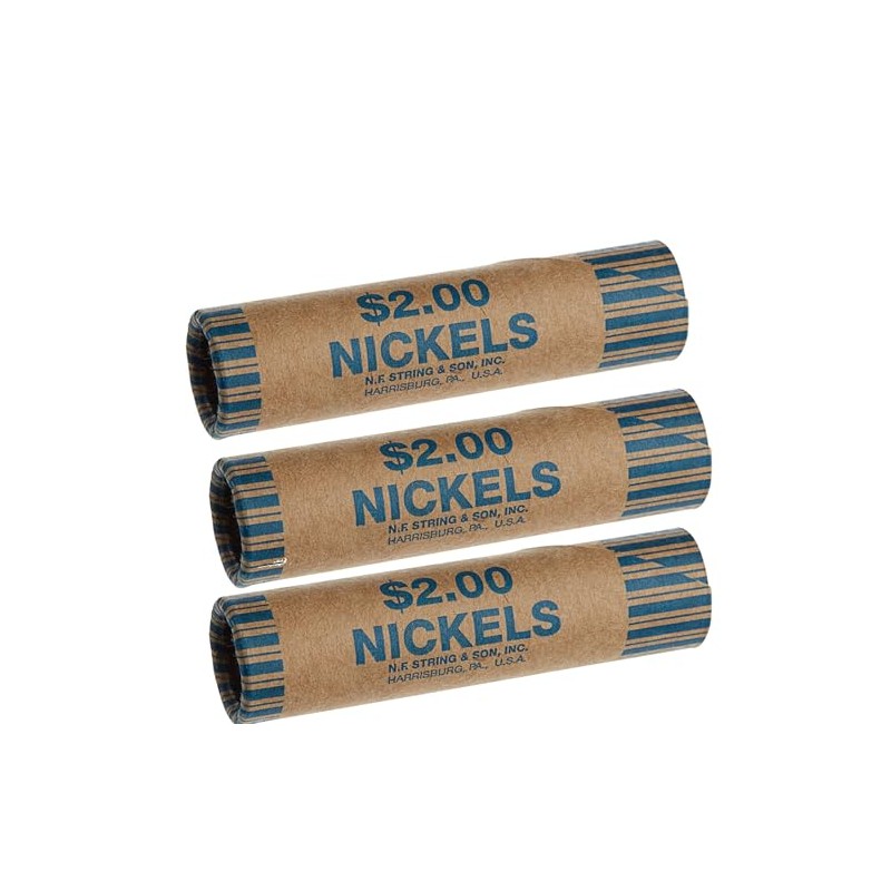 3-Pack Nickles Preformed Coin Roll Wrappers