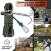 PIOSRTRR Grappling Hook with Rope-Includes Nylon Rope 6/8/10mm 50FT,Functional Grapple