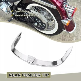 Unbranded Chrome ABS Rear Fender Mudguard Edge Trim Tip Trailing For Harley Softail FLSTN