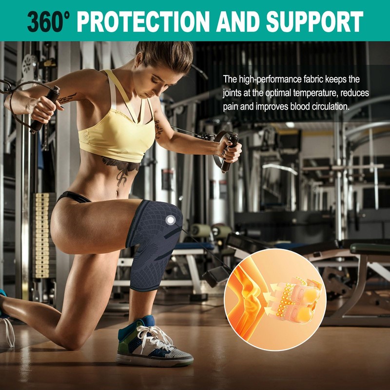 home harbor 2 x Knee Support Set for Women/Men, Knee