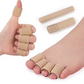 Gel Toe Finger Bunion Pad Corn Cover Tube Sleeve for Cushion Corn,Blister,Bunion, Hammer Toe, Callus,Relieve Toe or Finger Pain 4 PCS