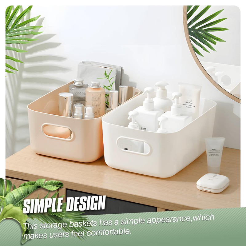 Vivikivi Pack of 6 Storage Boxes, Plastic Organiser Box with