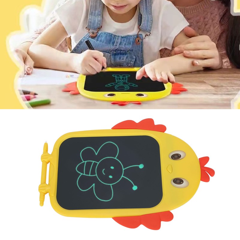 8.5in Children Drawing Board Chicken Shaped LCD Painting Writing Tablet