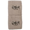 Original 2Stoned Sweatbands 8 cm Beige with Embroidery in Black