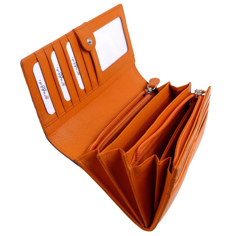 Golunski Leather Ladies Tri-Fold Flap Over Purse/Wallet