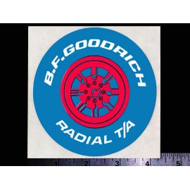 B.F. GOODRICH Radial T/A Tires - Original Vintage 60's 70's Racing Decal/Sticker