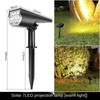 Solar Spot Lights Outdoor, 2 Pack Warm White Landscape Spotlights