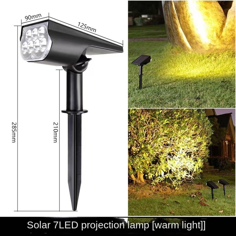 Solar Spot Lights Outdoor, 2 Pack Warm White Landscape Spotlights