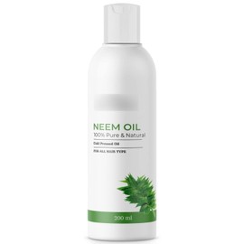 Generic A.rav.i Organic 100% Pure Cold Pressed Neem Oil - For Control Hair Fall & Dandruff, Skin Care, Acne, Pimples - 200ml