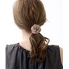 VINGTAINE H7342-MOC-HGOM Camellia Color Hair Elastic Pony Hook Hair Cuff