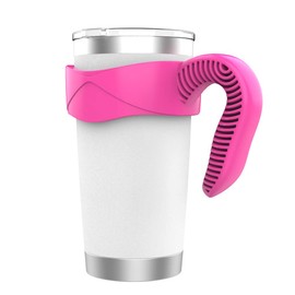 Tumbler handle fits for 20 OZ YETI Tumbler, OZARK TRAIL Tumbler, Rambler Tumbler… (Rose Red)