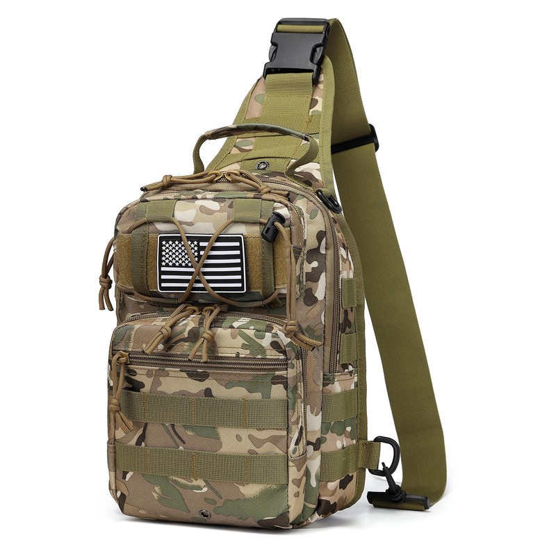HPDF Tactical Sling Backpack Military Crossbody Bag Pack for Mens
