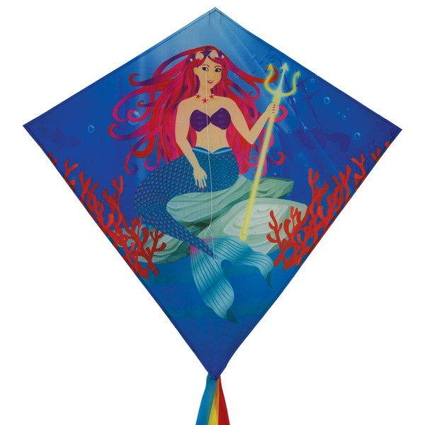 In the Breeze 3258 - Mermaid 30 Inch Diamond Kite - Fun, Easy Flying Mermaid Kite