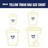 Plasticplace 55-60 Gallon Trash Bags │ 1.5 Mil │ Yellow