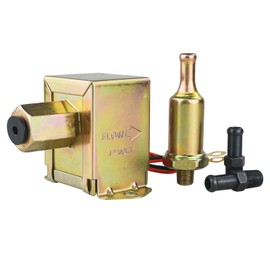 Universal Electric Fuel Pump Kit 12V 4.5-7psi Gas Diesel In-Line In-Tank Electric Fuel Pump With Installation Kit Metal Solid Petro Gasoline or Diesel Engine EP014 Standard Self Priming