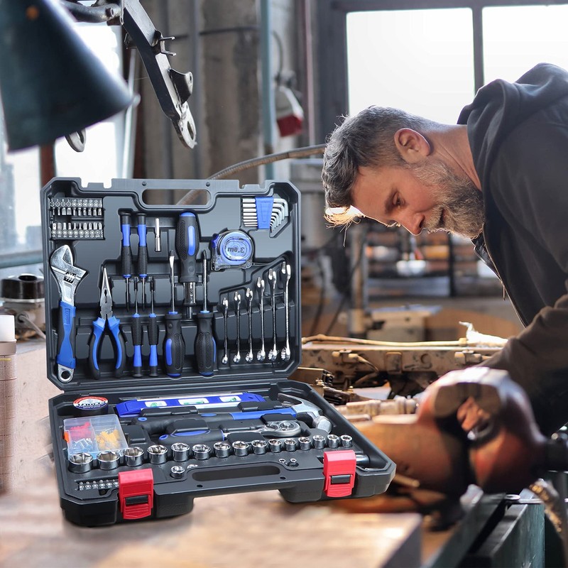 jar-owl 146 Piece Tool Kit, Drive Socket Set Auto Repair