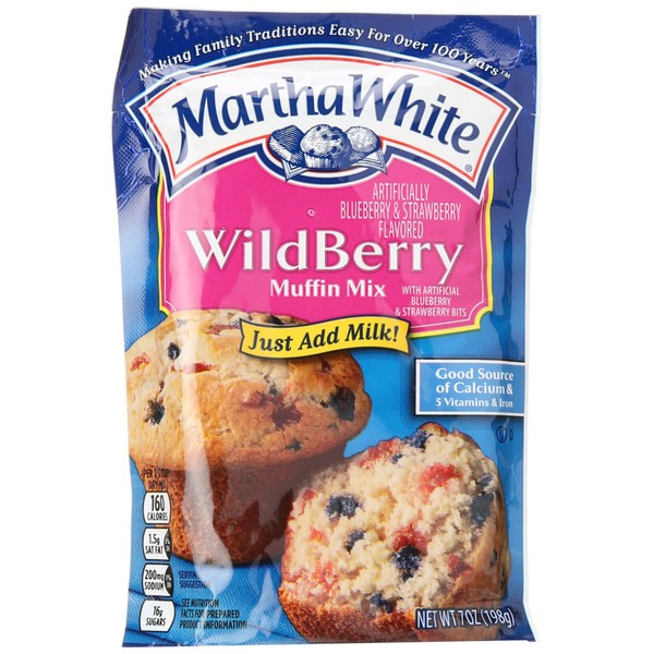 Martha White WildBerry Muffin Mix (Pack of 3) 7 oz Bags