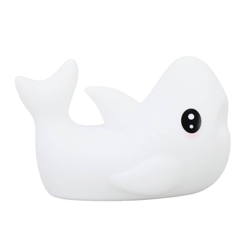 Night Light Silicone Cute Shark USB Rechargeable LED Colorful Night