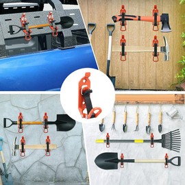 Fist Clamp Car Trailer RV Boat Home Accessories Orange Shovel Mount for Mounting Tools Equipment Auto Wall Mounting Brackets